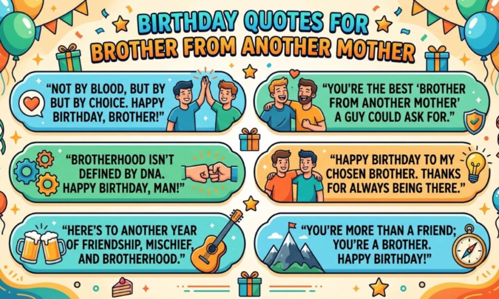 Short Birthday Quotes for Brother from Another Mother