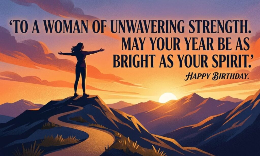 Short Inspirational Birthday Wishes for a Strong Woman