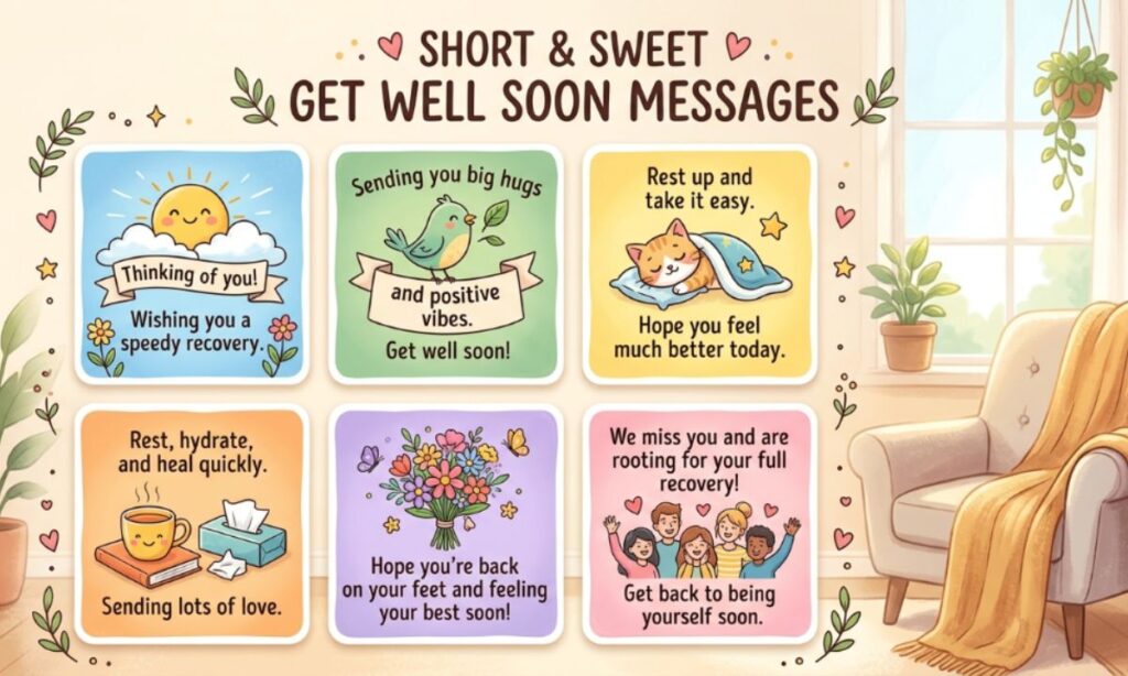 Short & Sweet Get Well Soon Messages