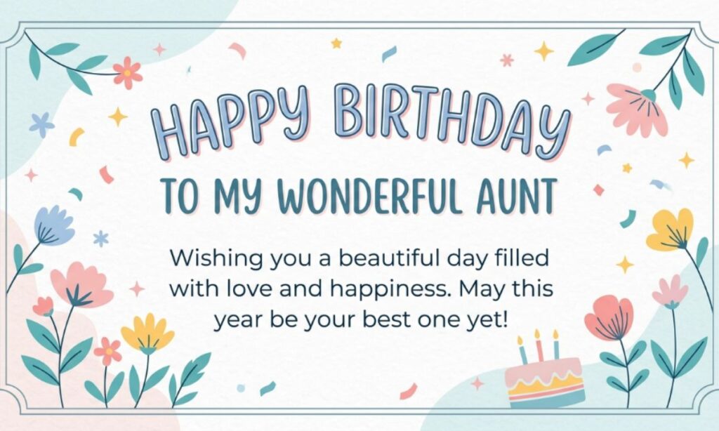 Simple Birthday Wishes for Aunt