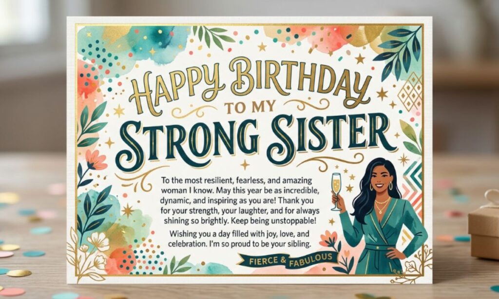 Strong Woman Birthday Wishes for Sister