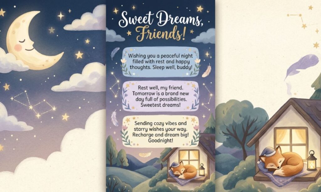 Sweet Dreams Messages for Friends