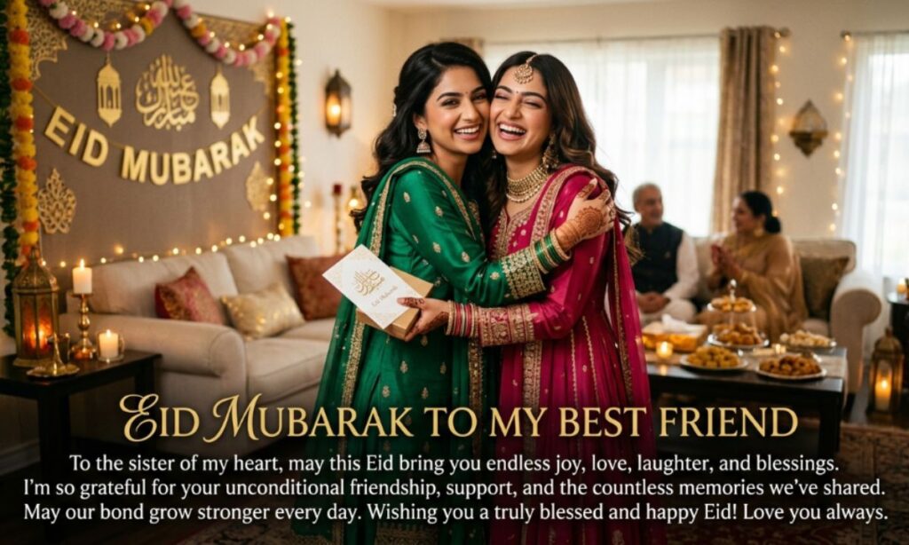 Touching Eid Mubarak Wishes for Best Friend