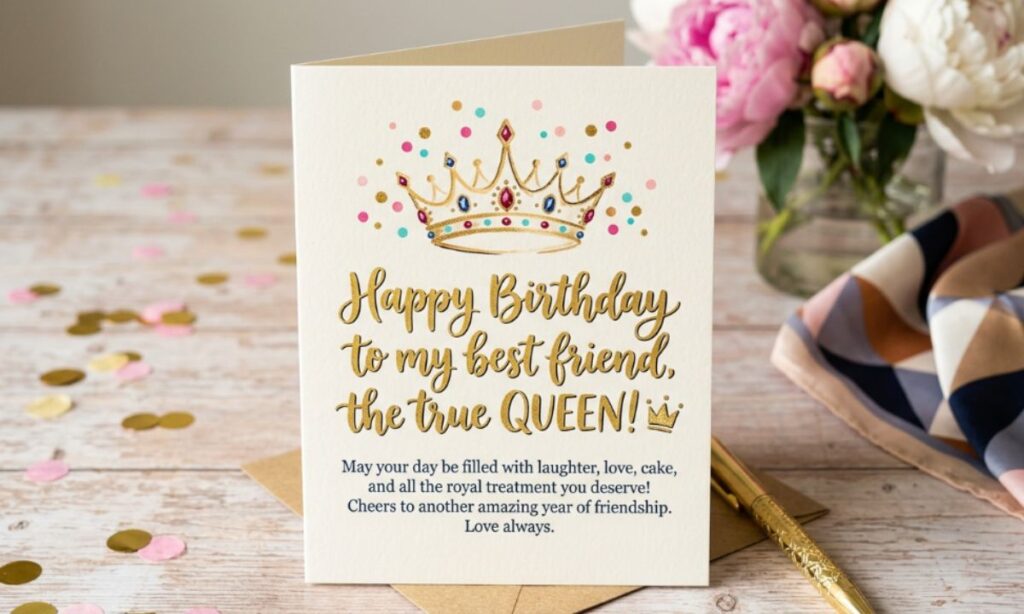 Unique Queen Birthday Wishes for Best Friend