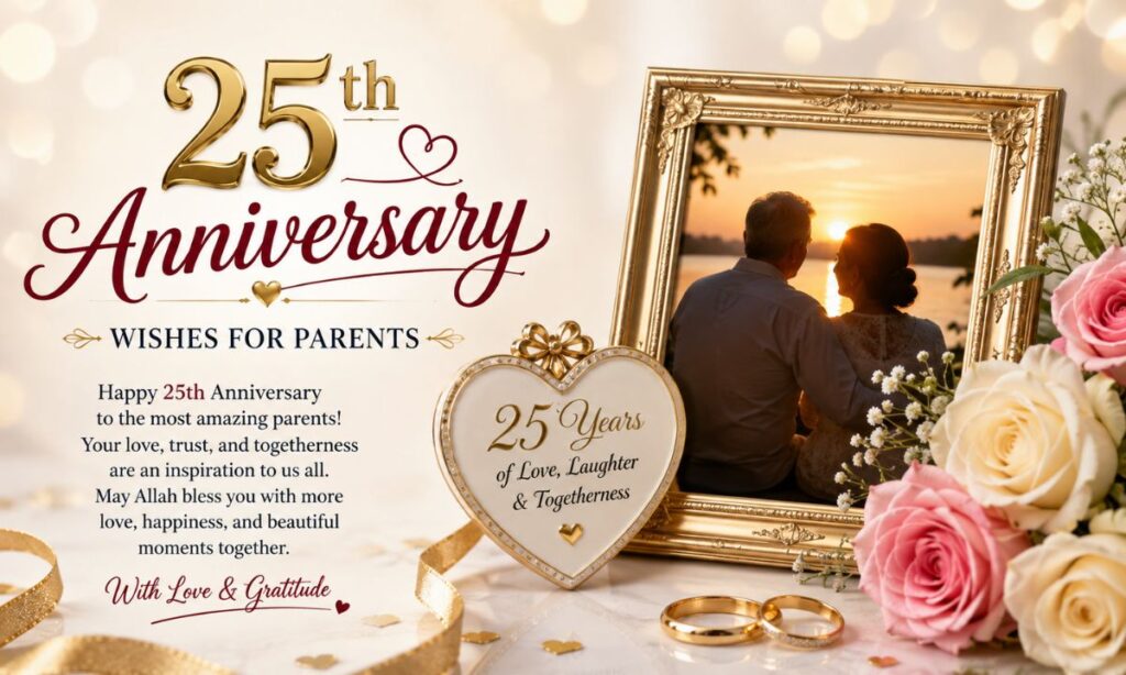 25th Anniversary Wishes for Parents