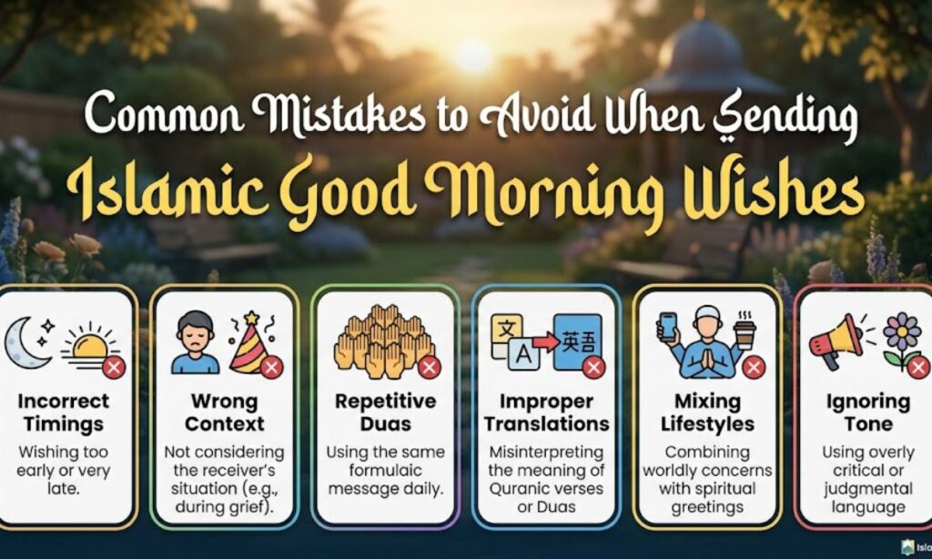 Common Mistakes to Avoid When Sending Islamic Good Morning Wishes