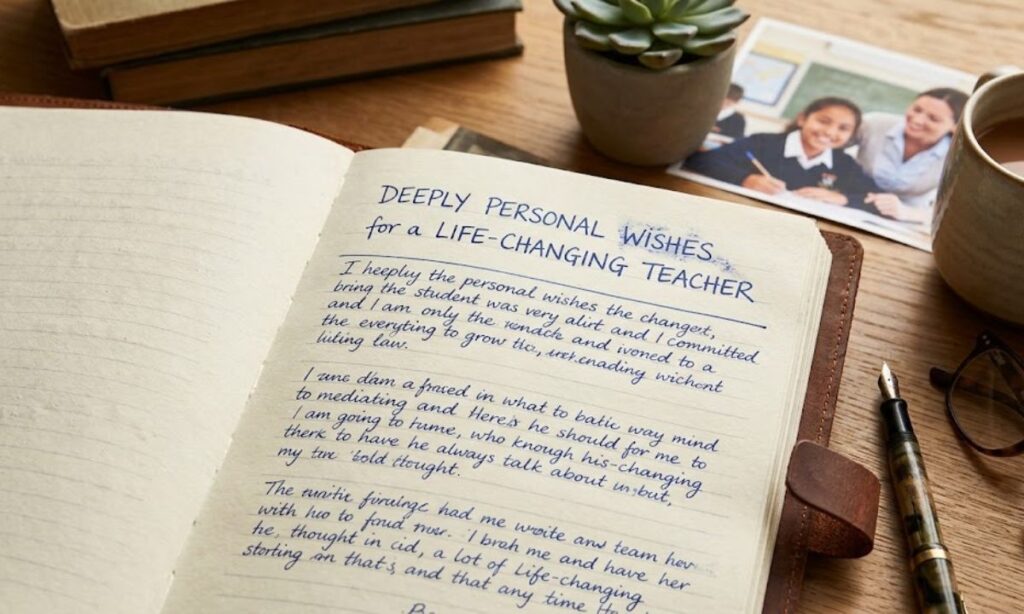 Deeply Personal Wishes for a Life-Changing Teacher