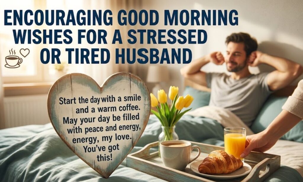 Encouraging Good Morning Wishes for a Stressed or Tired Husband