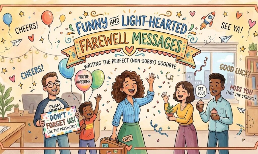 Funny and Light-Hearted Farewell Messages