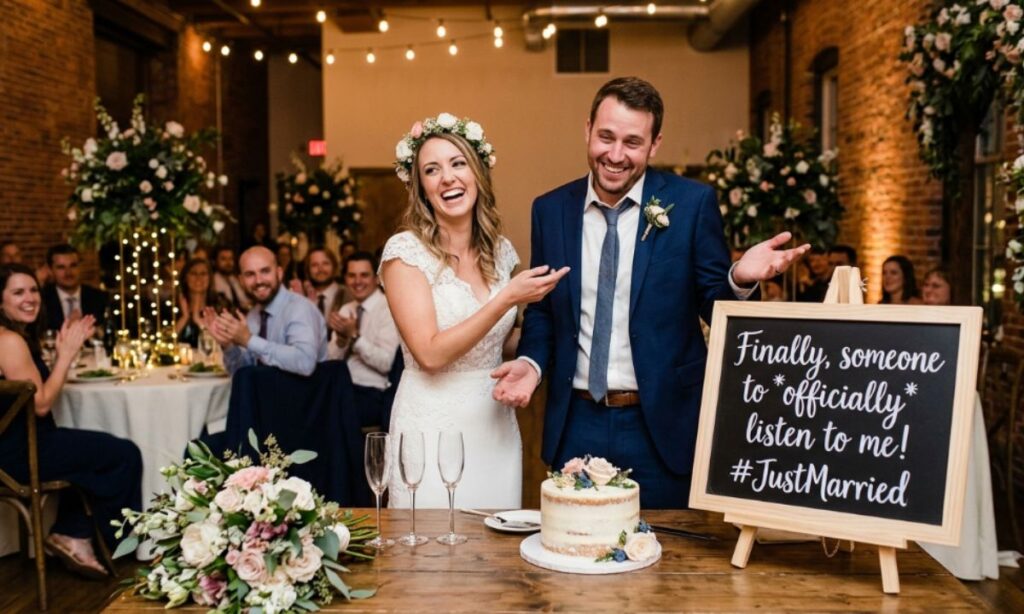 Funny and Light-Hearted Wedding Messages