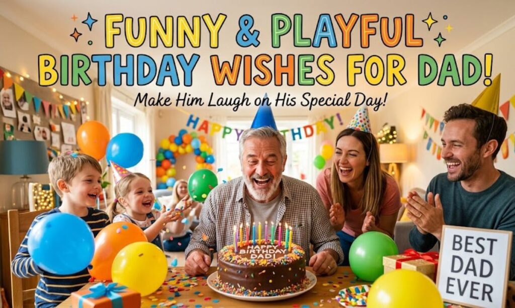 Funny and Playful Birthday Wishes for Dad