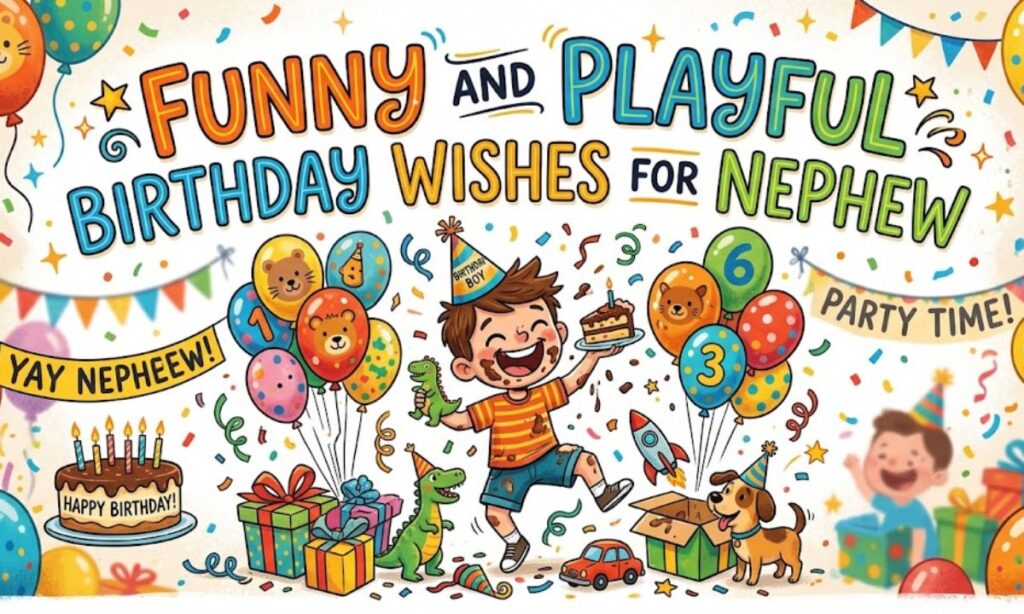 Funny and Playful Birthday Wishes for Nephew