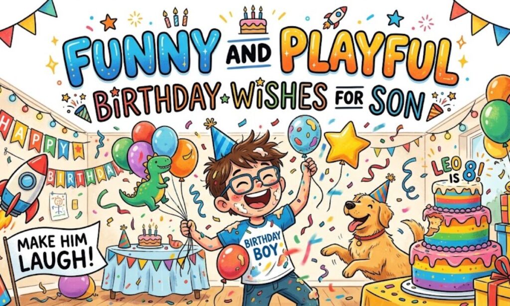 Funny and Playful Birthday Wishes for Son