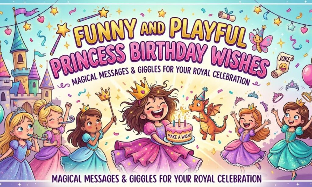 Funny and Playful Princess Birthday Wishes