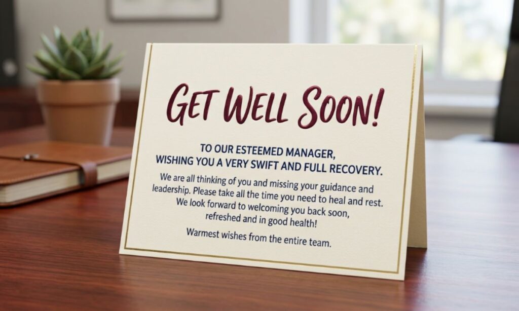 Get Well Soon Wishes for a Boss or Manager