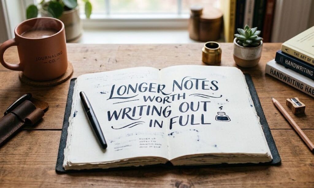 Longer Notes Worth Writing Out in Full