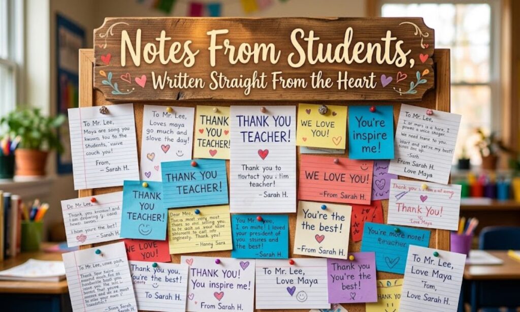 Notes From Students, Written Straight From the Heart
