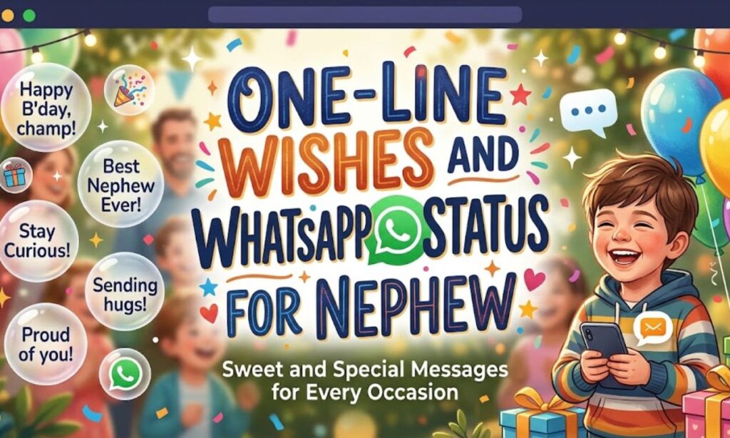 One-Line Wishes and WhatsApp Status for Nephew