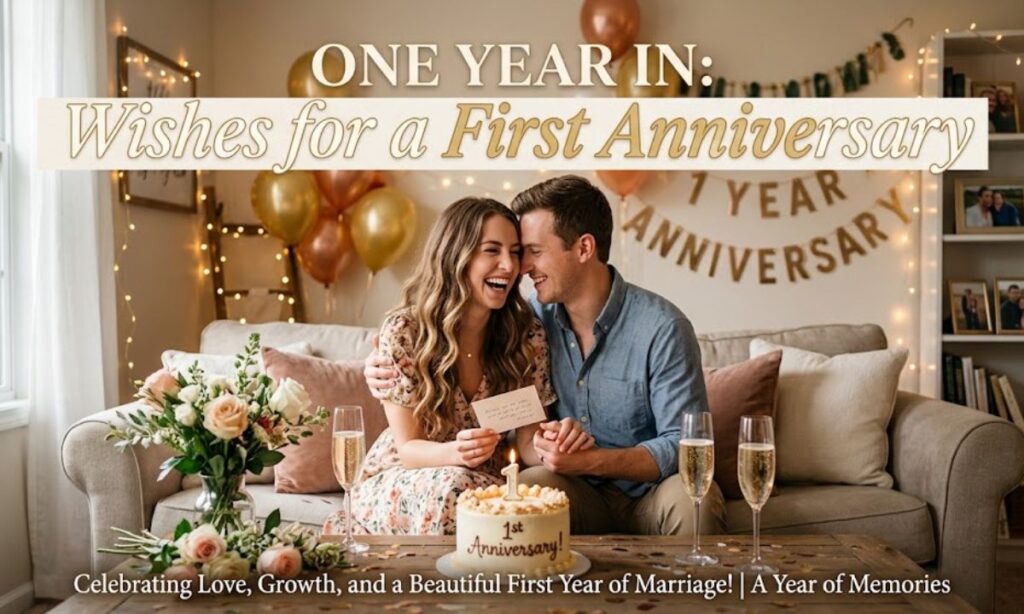 One Year In Wishes for a First Anniversary