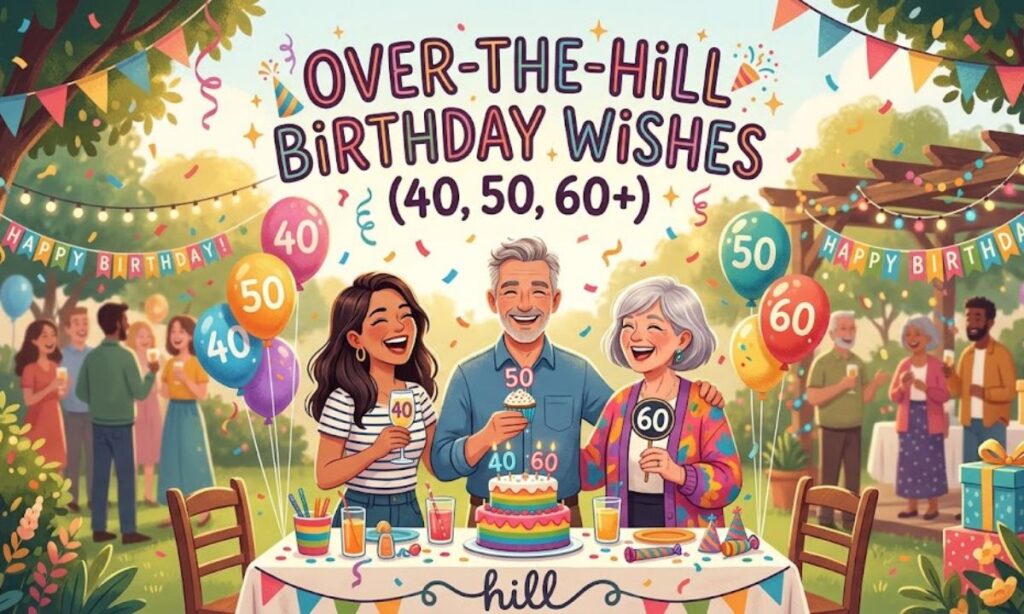 Over-the-Hill Birthday Wishes (40, 50, 60+)