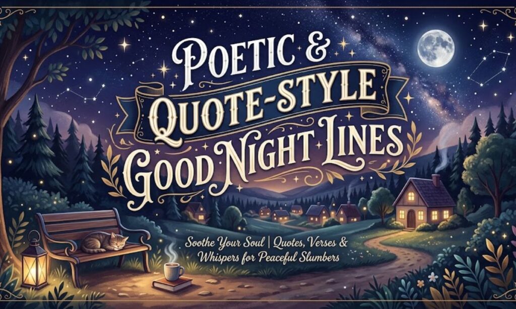Poetic and Quote-Style Good Night Lines