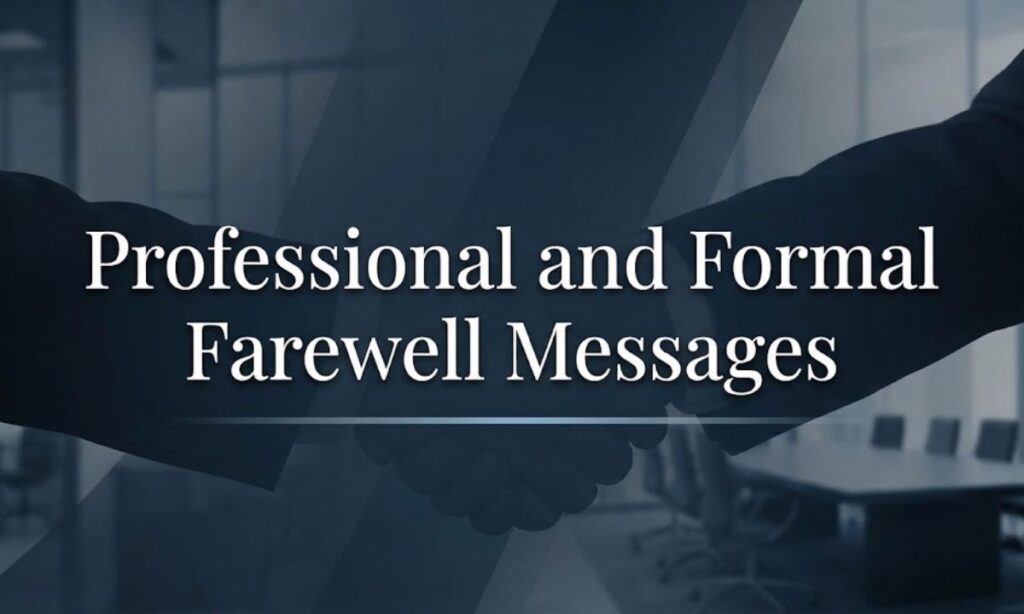 Professional and Formal Farewell Messages