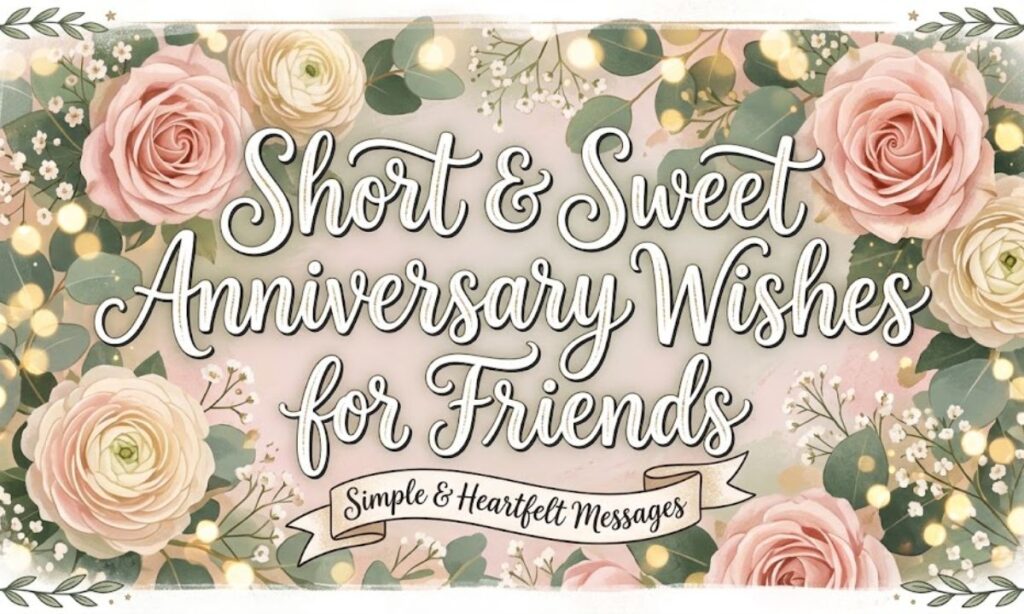 Short & Sweet Anniversary Wishes for Friends
