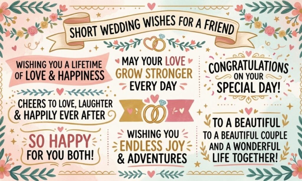 Short Wedding Wishes for a Friend