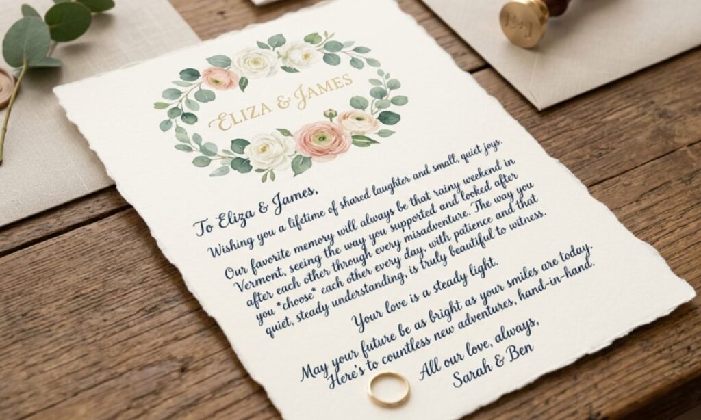 Tips for Writing a Truly Personal Wedding Message