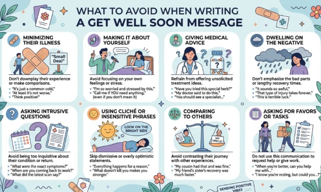 What to Avoid When Writing a Get Well Soon Message