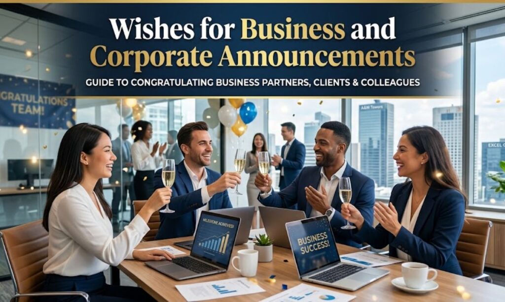 Wishes for Business and Corporate Announcements