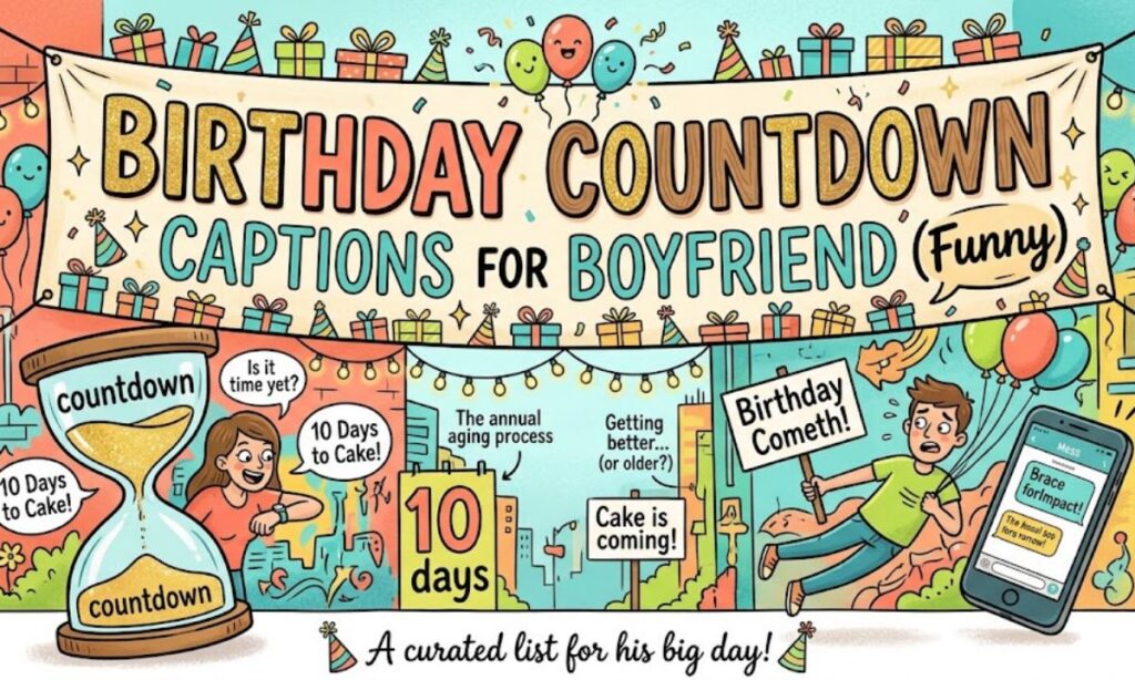 Birthday Countdown Captions for Boyfriend (Funny)