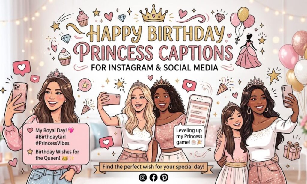 Happy Birthday Princess Captions for Instagram & Social Media