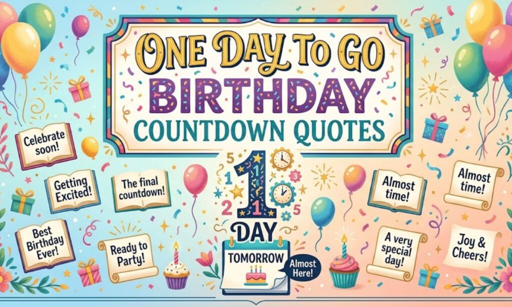 One Day to Go Birthday Countdown Quotes