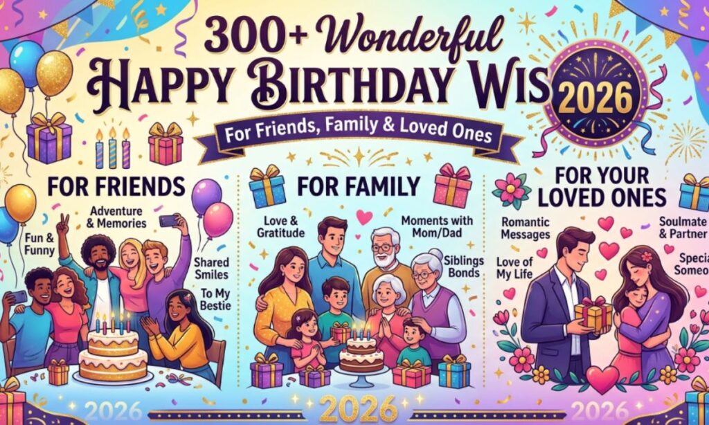 300+ Wonderful Happy Birthday Wishes for Friends, Family & Loved Ones (2026)