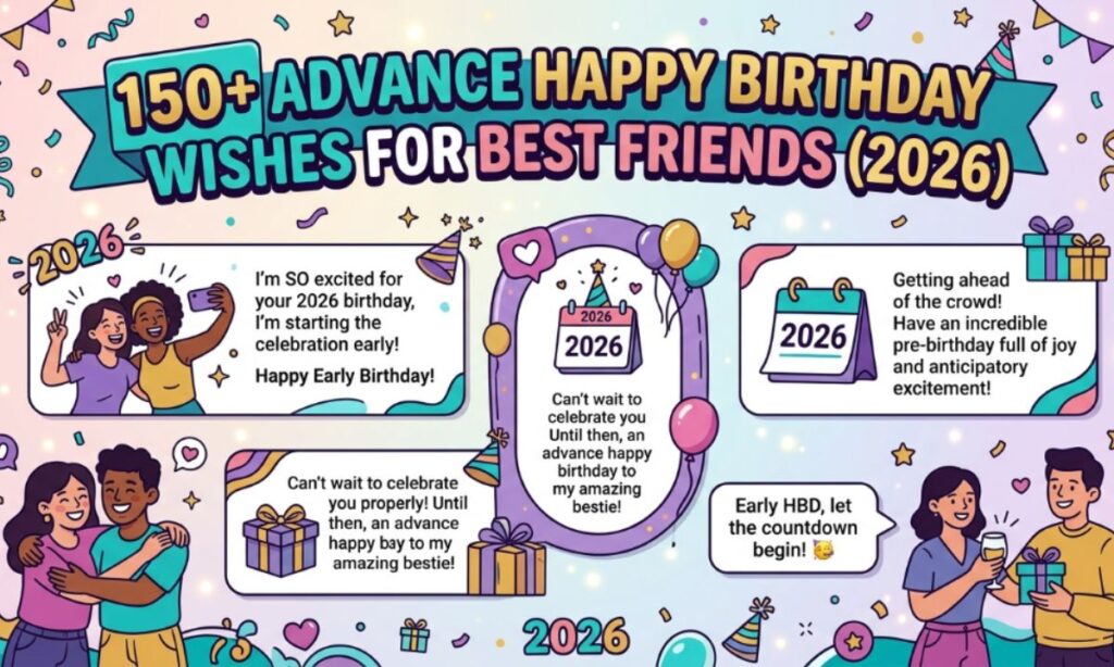 150+ Advance Happy Birthday Wishes for Best Friends (2026) – Heartfelt Messages