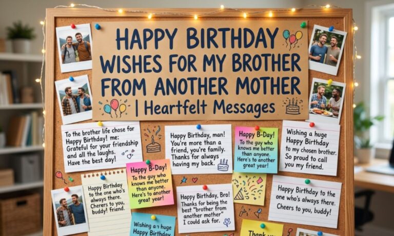 150+ Happy Birthday Wishes for Brother from Another Mother Heartfelt Messages