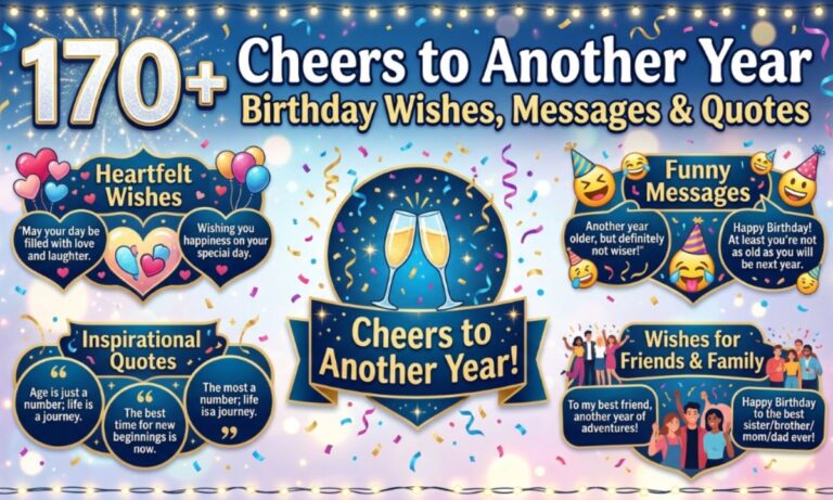 170+ Cheers to Another Year Birthday Wishes, Messages & Quotes