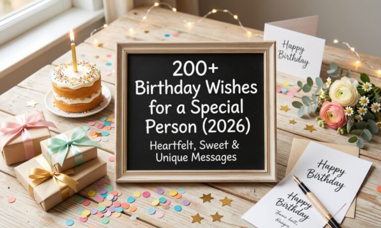 200+ Birthday Wishes for a Special Person Heartfelt, Sweet & Unique Messages (2026)