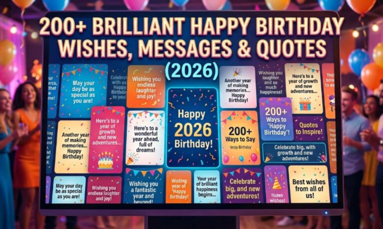 200+ Brilliant Happy Birthday Wishes, Messages & Quotes (2026)