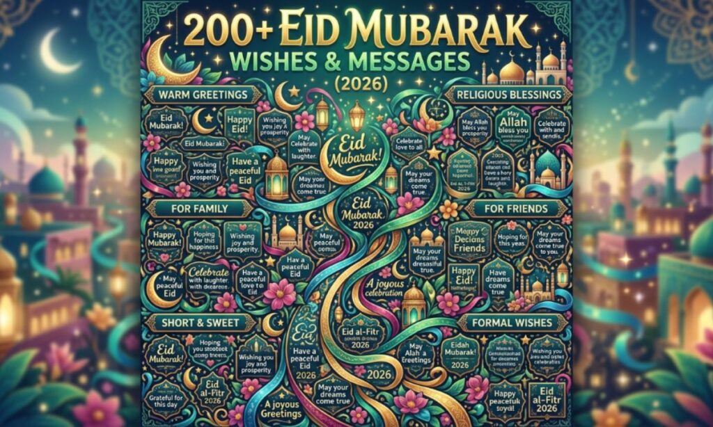 200+ Eid Mubarak Wishes & Messages (2026)