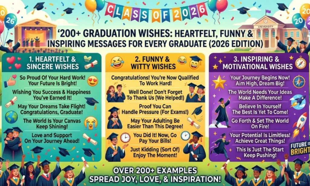 200+ Graduation Wishes Heartfelt, Funny & Inspiring Messages for Every Graduate (2026 Edition)