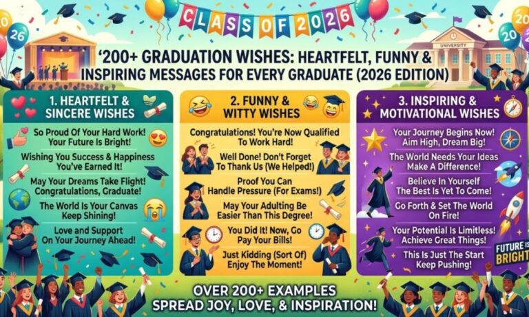 200+ Graduation Wishes Heartfelt, Funny & Inspiring Messages for Every Graduate (2026 Edition)