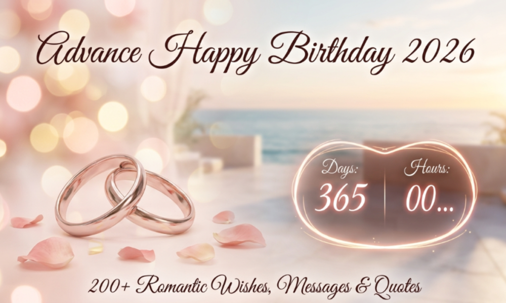 200+ Romantic Advance Happy Birthday Wishes, Messages & Quotes (2026)