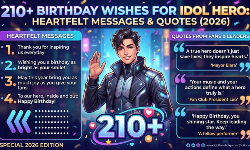 210+ Birthday Wishes for Idol Hero Heartfelt Messages & Quotes (2026)