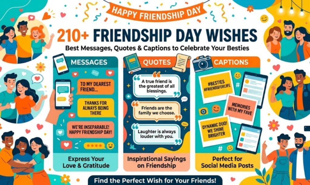 210+ Friendship Day Wishes Best Messages, Quotes & Captions to Celebrate Your Besties
