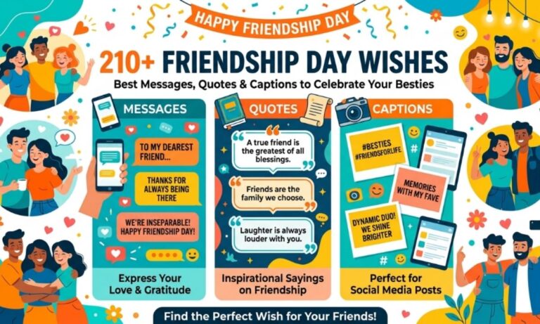 210+ Friendship Day Wishes Best Messages, Quotes & Captions to Celebrate Your Besties