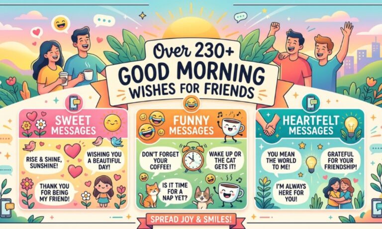 230+ Good Morning Wishes for Friends (Sweet, Funny & Heartfelt Messages)