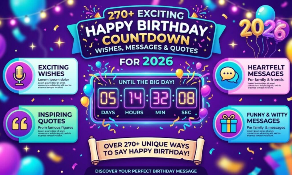 270+ Exciting Happy Birthday Countdown Wishes, Messages & Quotes (2026)