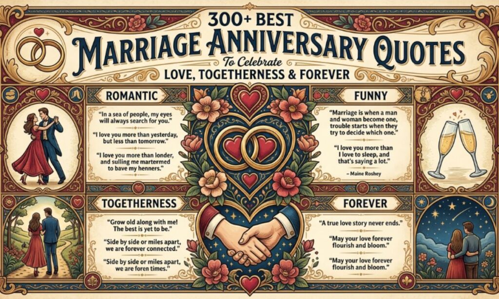 300+ Best Marriage Anniversary Quotes to Celebrate Love, Togetherness & Forever